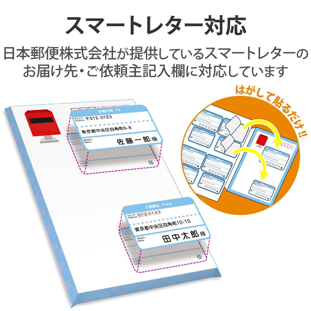 エレコム ELECOM レターパック対応 ご依頼主用 宛名ラベル 0.15mm紙厚