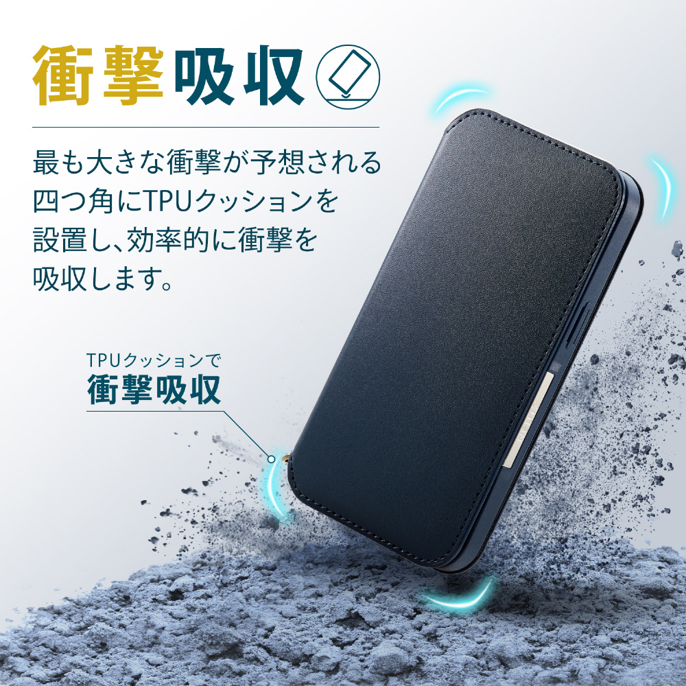 iPhone 13 対応 6.1inch 2眼/ソフトレザーケース NEUTZ 磁石付き