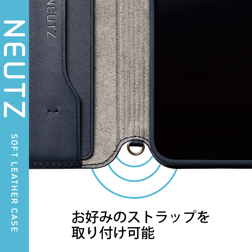iPhone 13 Pro 対応 6.1inch 3眼/ソフトレザーケース NEUTZ 磁石付き ネイビー  PM-A21CPLFY2NV｜の通販はソフマップ[sofmap]