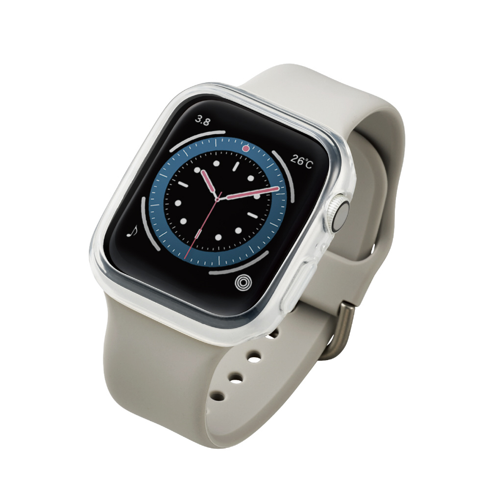 アップルウォッチ カバー ケース Apple Watch SE ( 第2世代 / 第1世代 ) / Series 6 / 5 / 4 [ 44mm ]  バンパー ソフト 側面保護 耐衝撃 傷防止 クリア クリア AW-20MBPUCR｜の通販はソフマップ[sofmap]