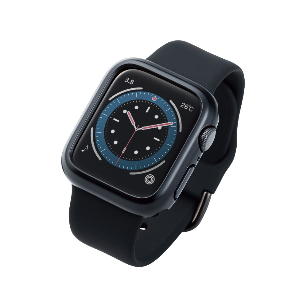 アップルウォッチ カバー ケース Apple Watch SE 第2世代 第1世代 Series 40mm  バンパー ハード 側面保護 耐衝撃 傷防止 ブラック ブラック AW-20SBPPBK｜の通販はソフマップ[sofmap]