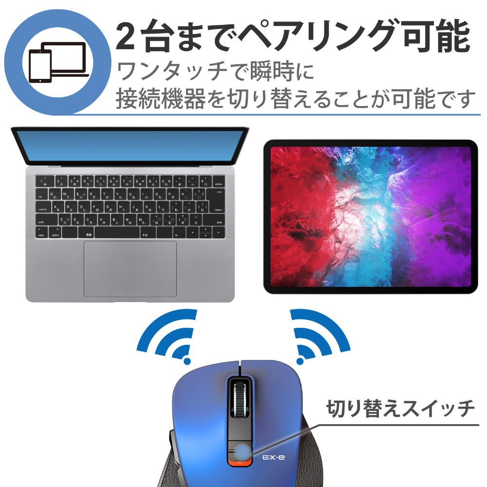 マウス (Chrome/Android/iPadOS/iOS/Mac/Windows11対応) ブルー M-XGL15BBBU ［BlueLED  /無線(ワイヤレス) /5ボタン /Bluetooth］｜の通販はソフマップ[sofmap]