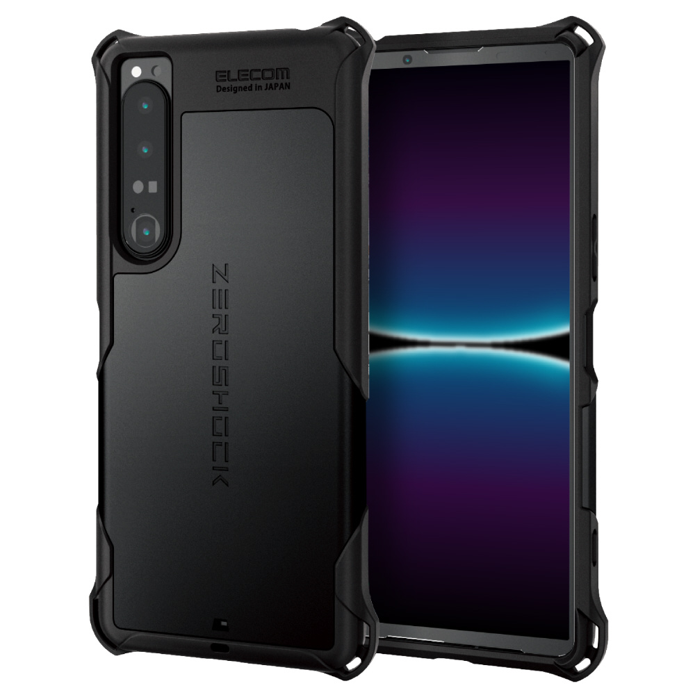 Xperia 1 IV(SO-51C/SOG06)/ハイブリッドケース/ZEROSHOCK/ブラック PM
