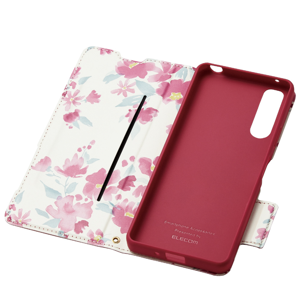 Xperia 10 IV(SO-52C/SOG07)/レザーケース/手帳型/UltraSlim/Flowers