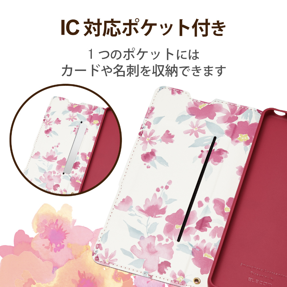 Xperia 10 IV（SO-52C/SOG07）/レザーケース/手帳型/UltraSlim/Flowers