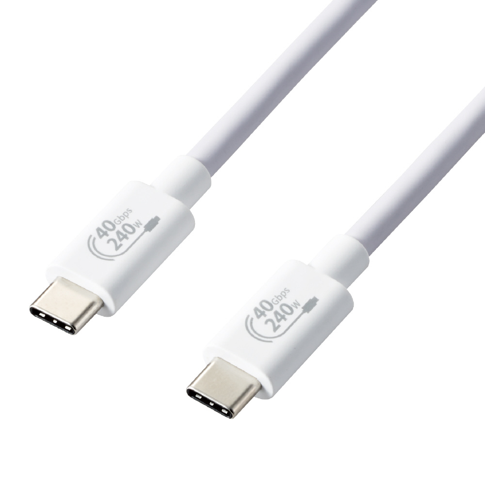 USB-C ⇔ USB-Cケーブル [充電 /転送 /1m /USB Power Deliver EPR /240W /USB4] ホワイト  USB4-CCPE10NWH｜の通販はソフマップ[sofmap]
