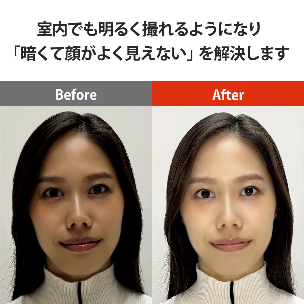 LED リングライト 直径9cm クリップ式 3段階調光 ライト 3色モード USB