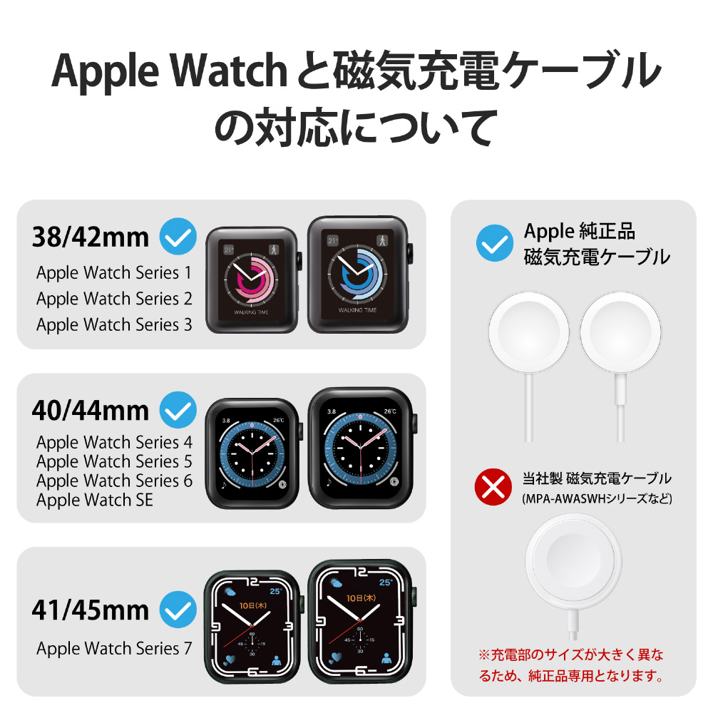 Apple Watch ( アップルウォッチ ) 充電器用 卓上 スタンド 縦置き 横