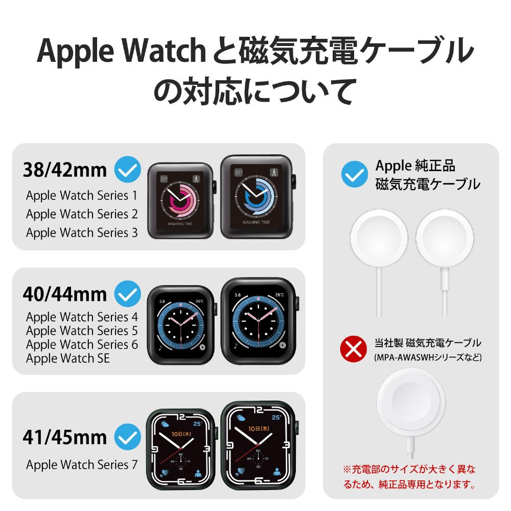 Apple Watch ( アップルウォッチ ) 充電器用 卓上 スタンド 平置き ...