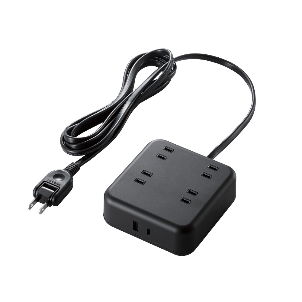 電源タップ 延長コード USB付き タップ 2m ( コンセント ×4 Type-C ×1