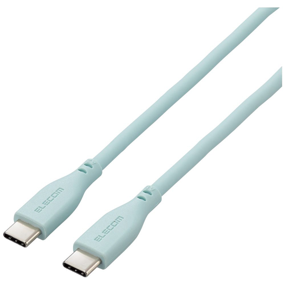 エレコム　ELECOM　タイプC ケーブル USB A to Type C 2m 断線しにくい シリコン素材 やわらかい モーブブラウン　MPAACSS20BR