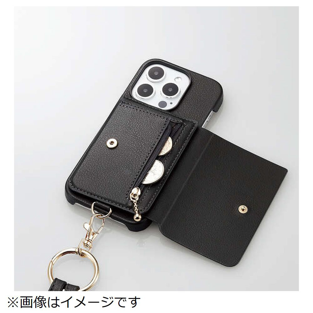 RANDOLIER ブラックレザーケース ストラップ付きiPhone 15Pro RANDOLIER ブラックレザーケース ストラップ付きiPhone 15Pro