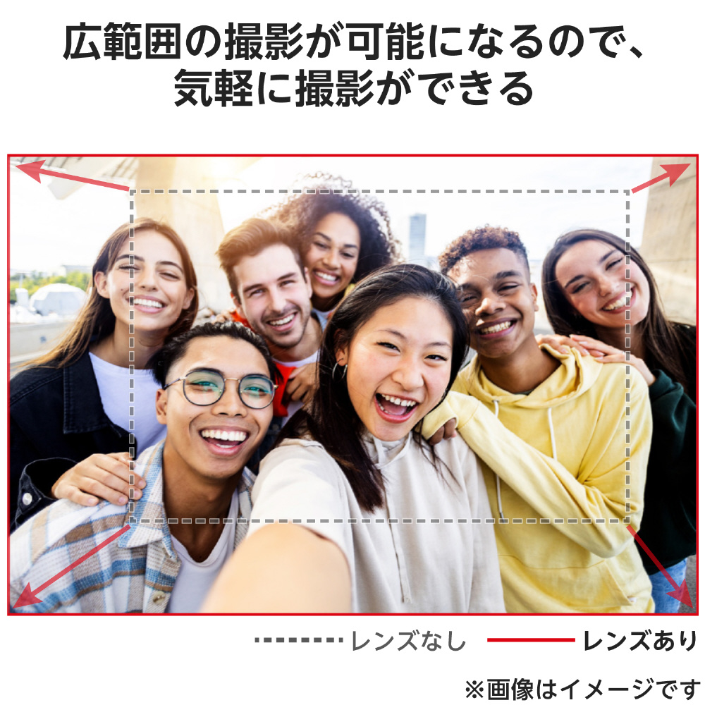 セルカレンズ 広角レンズ 0.4倍 ブラック P-SLW04BK|の通販は