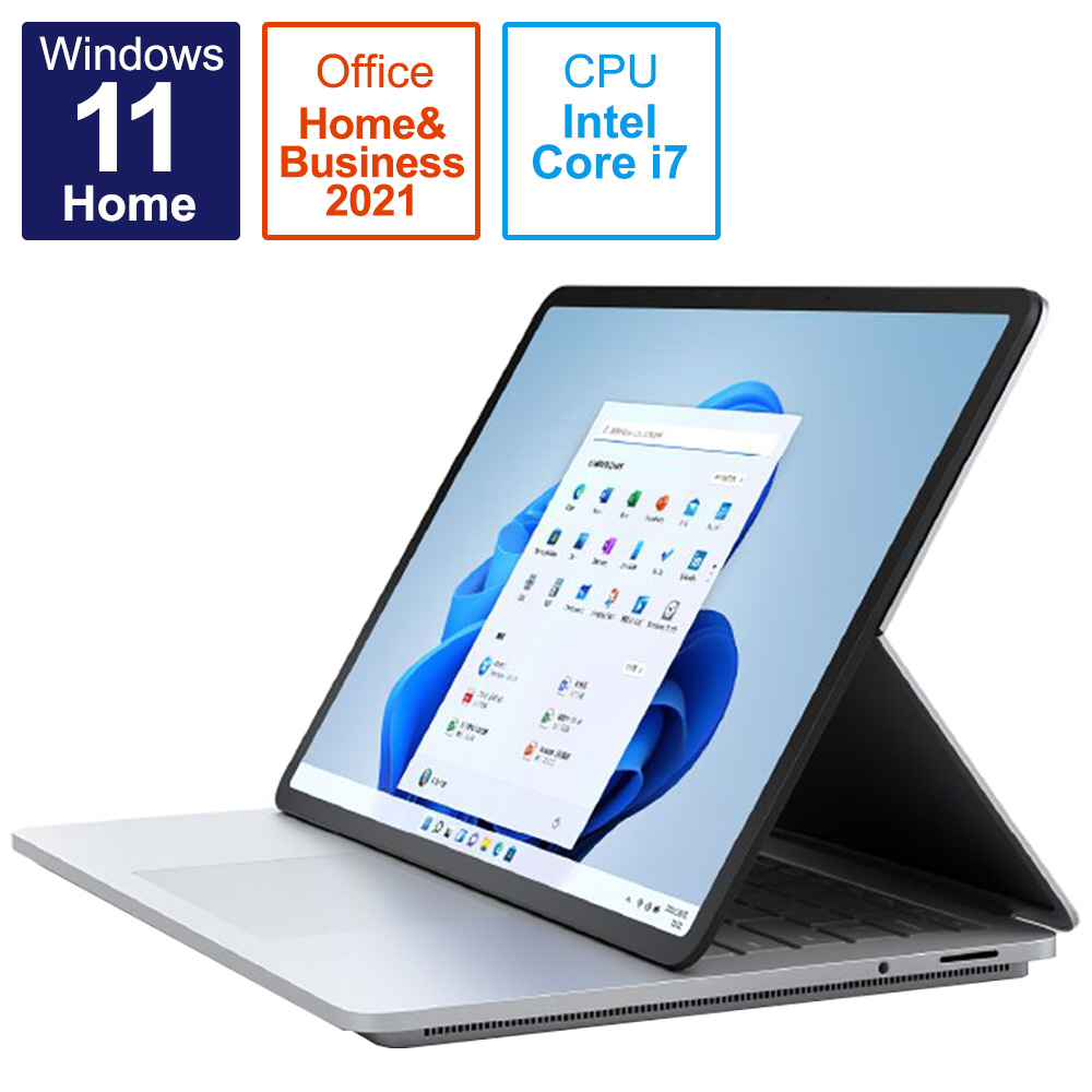 Surface Laptop Studio プラチナ A1Y-00018 ［14.4型 /Windows11 Home /intel Core i7  /Office HomeandBusiness /メモリ：16GB /SSD：512GB /タッチパネル対応 /日本語版キーボード /2022年モデル ］｜の通販はソフマップ[sofmap]
