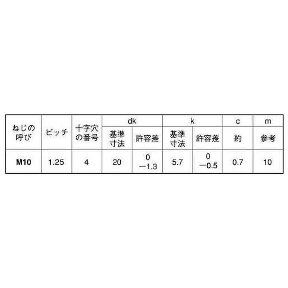 ＳＵＮＣＯ ステン（＋）サラ小ネジ細目 Ｐ１．２５ １０×４５ （５本