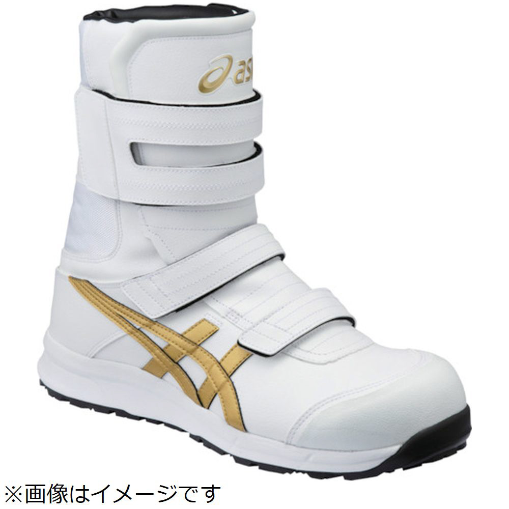 アシックス ウィンジョブ CP401 ホワイト×ゴールド 30．0cm