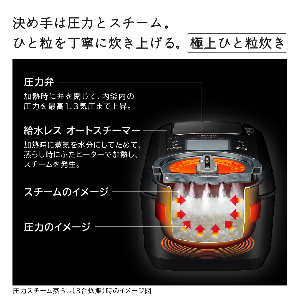 炊飯器 フロストブラック RZ-W100DM-K ［5.5合 /圧力IH］｜の通販は ...