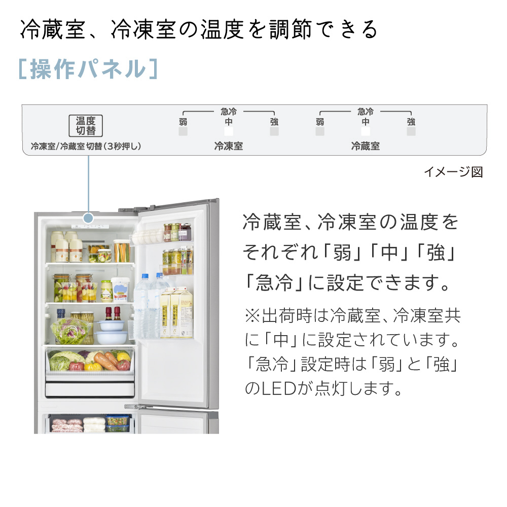 冷蔵庫 シルバー RL-BF274RA-S ［約55cm /2ドア /右開きタイプ /274L