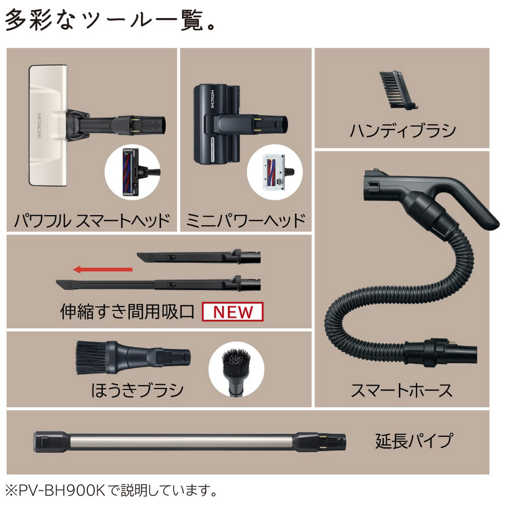 日立 掃除機 PV-BEH900 スキマブラシ 延長パイプ 付属品 - 掃除機