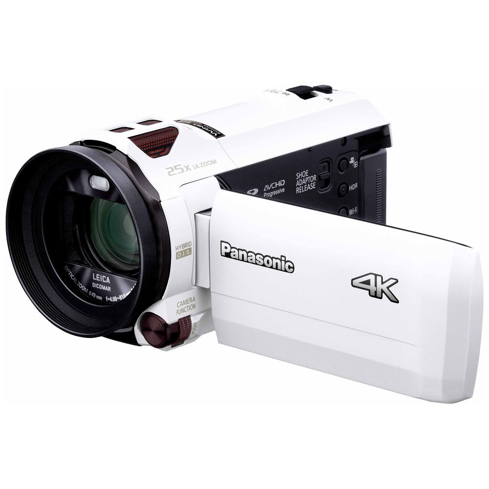 SD対応 64GBメモリー内蔵4Kビデオカメラ ホワイト HC-VX990M ［4K対応