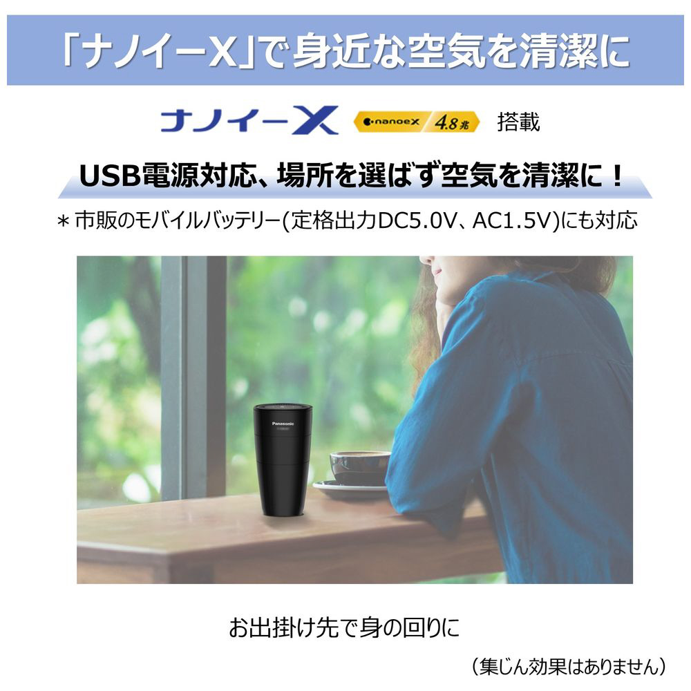 ナノイーX 発生器 ブラック F-GMU01-K [適用畳数：1畳 /車載・省