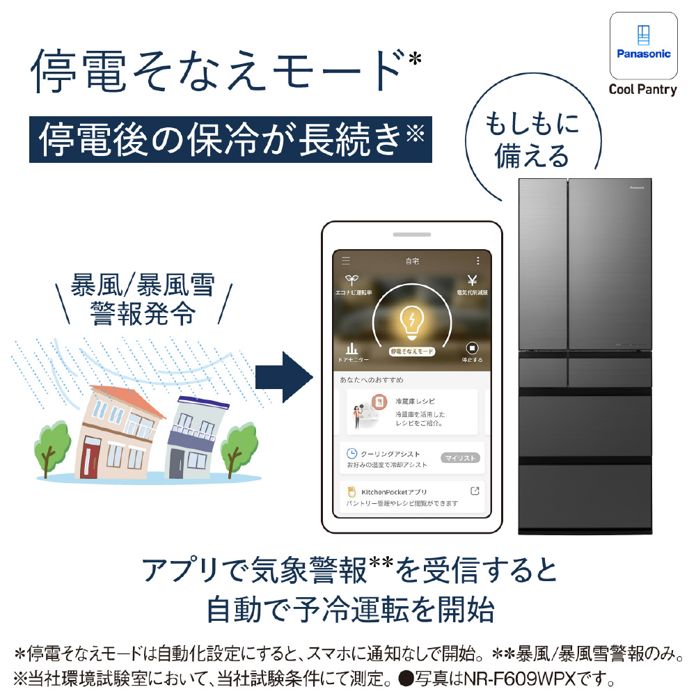 冷蔵庫 WPXタイプ オニキスミラー NR-F609WPX-X ［幅68.5cm /600L /6