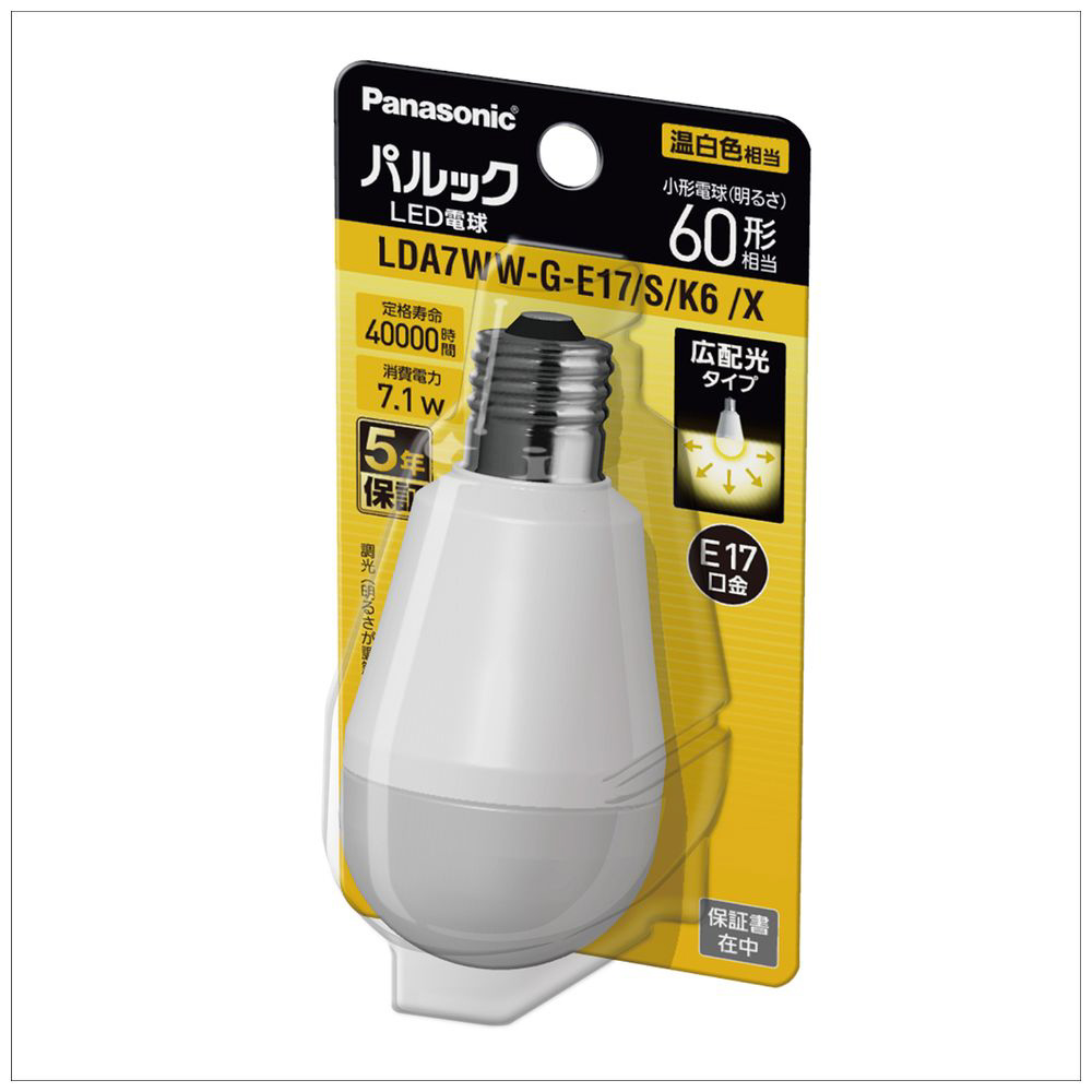 Panasonic LED電球 温白色LDA7WWGK6 【6個】 Panasonic LDA7WWDGSZ6F パナソニック LED電球 一般電球タイプ