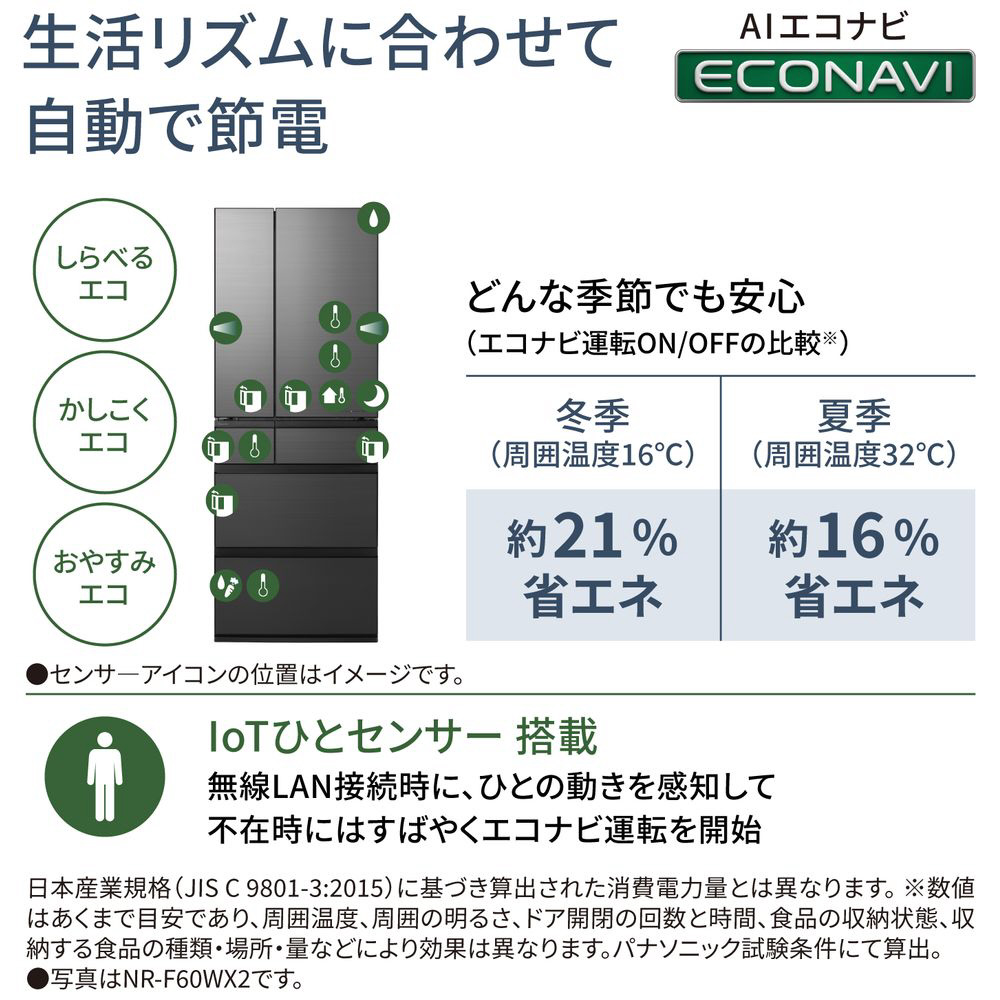 冷蔵庫 WXタイプ ミスティスチールグレー（フロスト加工） NR-F65WX2-H