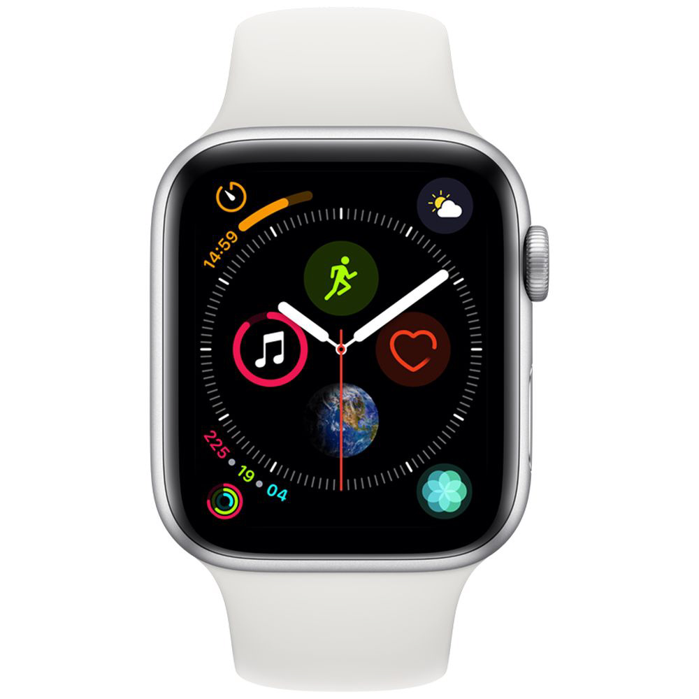 Apple Watch Series 4（GPS + Cellularモデル）- 44mm シルバーアルミニウムケースとホワイトスポーツバンド  MTVR2J/A|Apple(アップル)