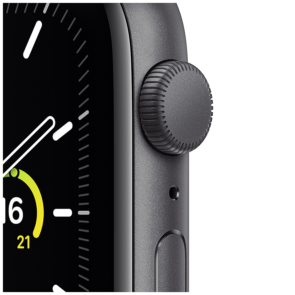 Apple Watch SE（GPSモデル）- 44mmスペースグレイアルミニウムケースとブラックスポーツバンド - レギュラー MYDT2J