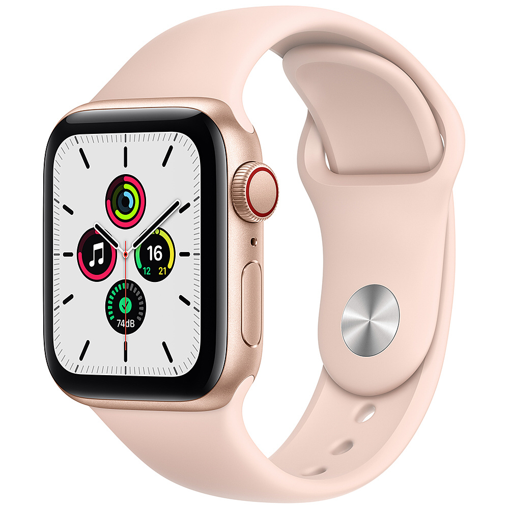 Apple Watch SE（GPS + Cellularモデル）- 40mmゴールドアルミニウムケースとピンクサンドスポーツバンド - レギュラー  ゴールドアルミニウム MYEH2J/A