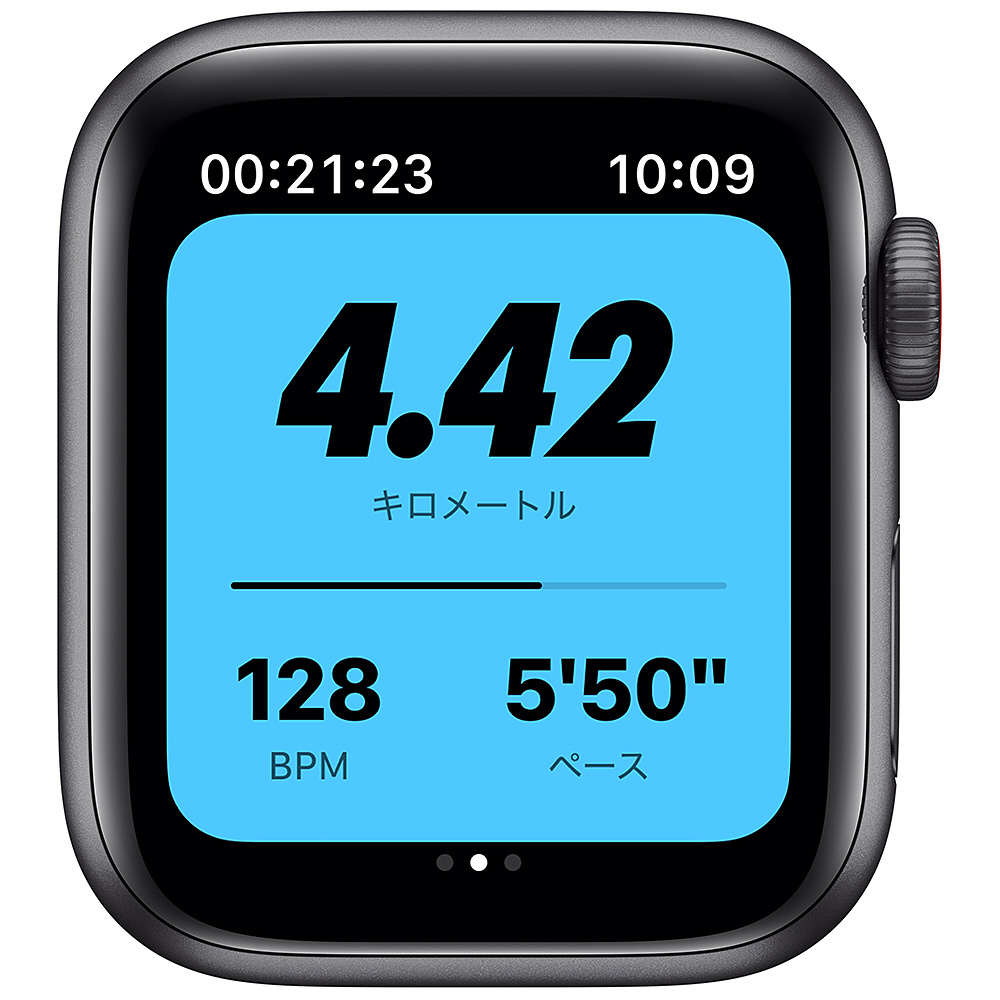 Apple Watch Nike SE（GPS + Cellularモデル）-  40mmスペースグレイアルミニウムケースとアンスラサイト/ブラックNikeスポーツバンド - レギュラー スペースグレイアルミニウム MG013J/A