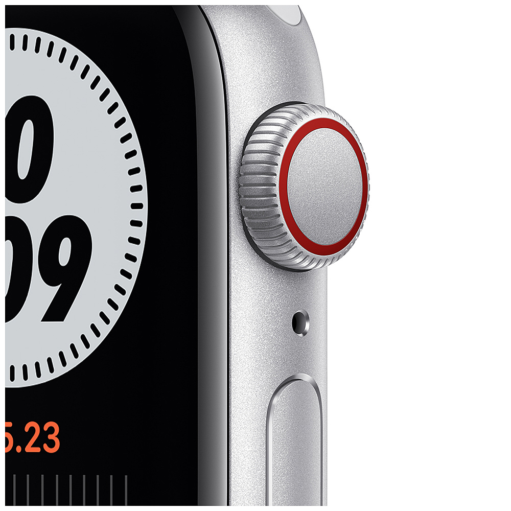 Apple Watch Nike SE（GPS + Cellularモデル）-  40mmシルバーアルミニウムケースとピュアプラチナム/ブラックNikeスポーツバンド - レギュラー シルバーアルミニウム MYYW2J/A