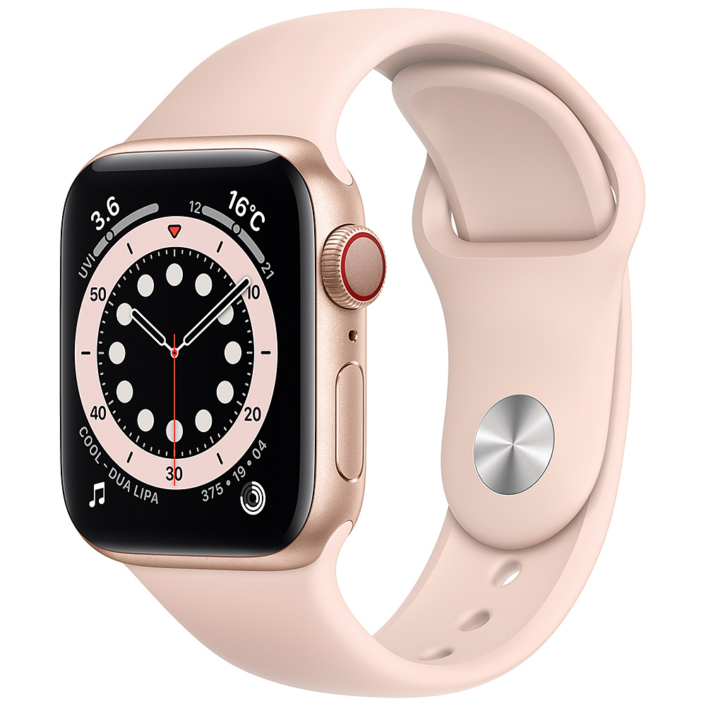 Apple Watch Series 6（GPS + Cellularモデル）- 40mmゴールドアルミニウムケースとピンクサンドスポーツバンド -  レギュラー