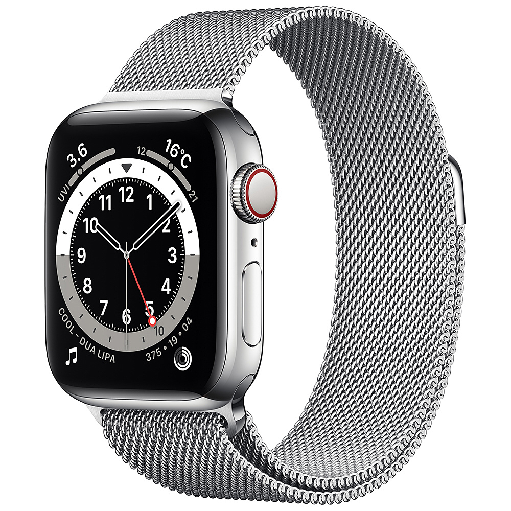 Apple Watch Series 6（GPS + Cellularモデル）- 40mmシルバー