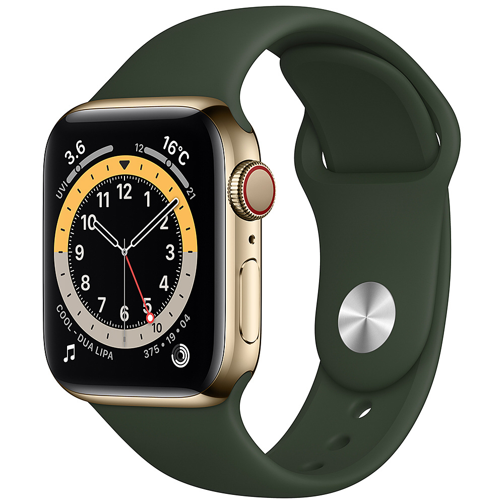 Apple Watch Series 6（GPS Cellularモデル）-  40mmゴールドステンレススチールケースとキプロスグリーンスポーツバンド レギュラー｜の通販はソフマップ[sofmap]