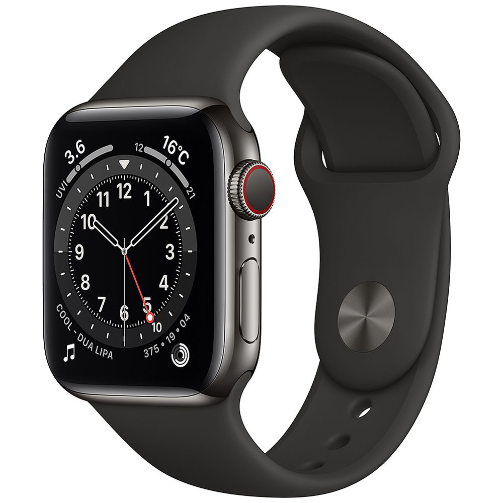 Apple Watch Series 6（GPS Cellularモデル）- 40mmグラファイトステンレススチールケースとブラックスポーツバンド  レギュラー｜の通販はソフマップ[sofmap]