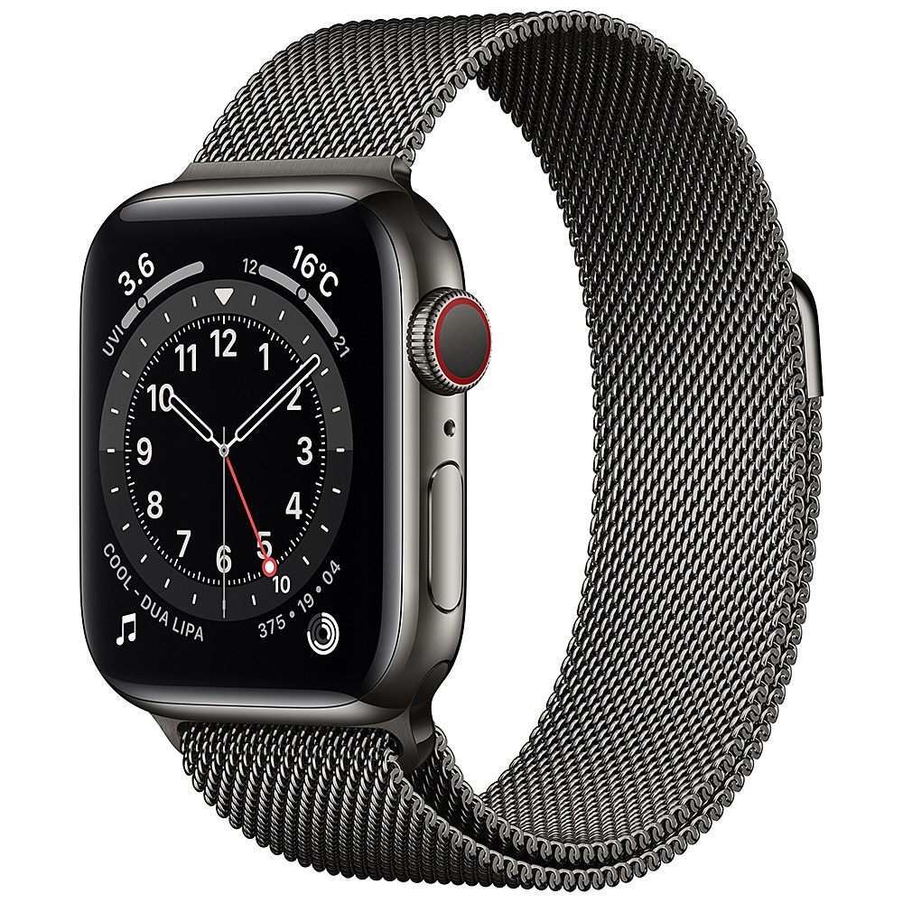 Apple Watch Series 6（GPS + Cellularモデル）-  40mmグラファイトステンレススチールケースとグラファイトミラネーゼループ