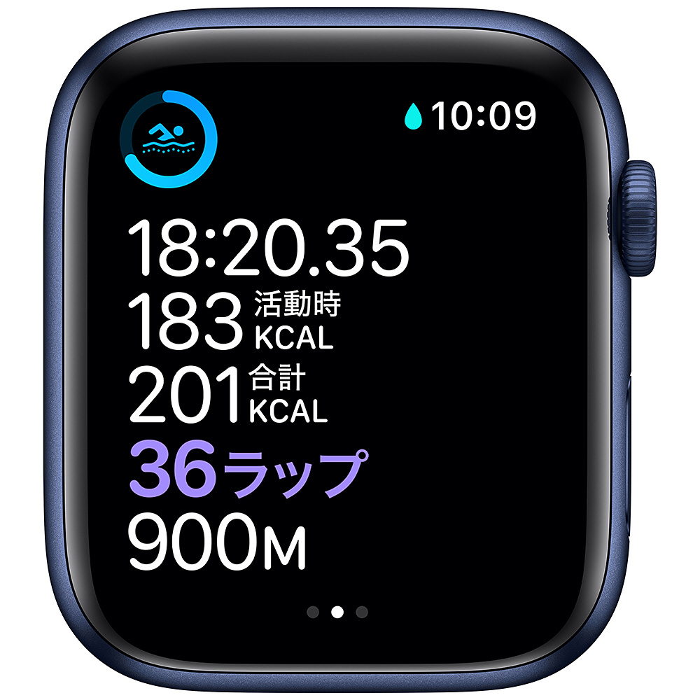 Apple Watch Series6 GPS繝｢繝�繝ｫ 44mm 繝悶Ν繝ｼ繧｢繝ｫ繝�