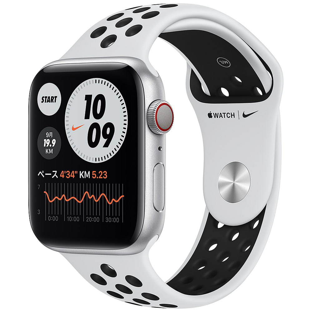 Apple Watch Nike Series 6（GPS Cellularモデル）-  44mmシルバーアルミニウムケースとピュアプラチナム/ブラックNikeスポーツバンド レギュラー｜の通販はソフマップ[sofmap]