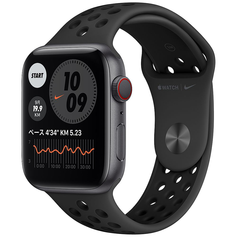 Apple Watch Nike Series 6（GPS + Cellularモデル）- 44mmスペースグレイアルミニウムケースとアンスラサイト/ ブラックNikeスポーツバンド - レギュラー｜の通販はソフマップ[sofmap]