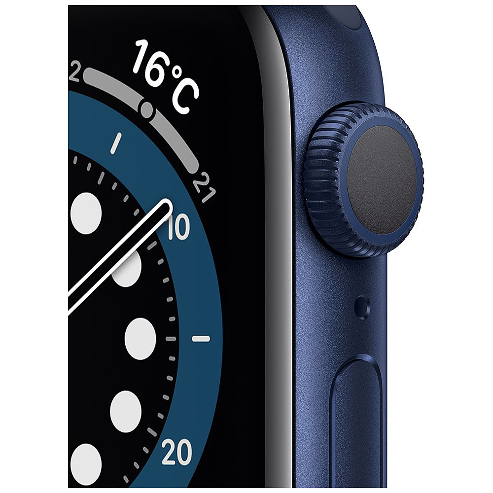Apple Watch Series 6�ｼ�GPS繝｢繝�繝ｫ�ｼ�- 40mm繝悶Ν繝ｼ繧｢繝ｫ繝溘ル繧ｦ繝�繧ｱ繝ｼ繧ｹ縺ｨ繝�繧｣繝ｼ繝励ロ繧､繝薙�ｼ繧ｹ繝昴�ｼ繝�繝舌Φ繝�  繝ｬ繧ｮ繝･繝ｩ繝ｼ�ｽ懊�ｮ騾夊ｲｩ縺ｯ繧ｽ繝輔�槭ャ繝夕sofmap]