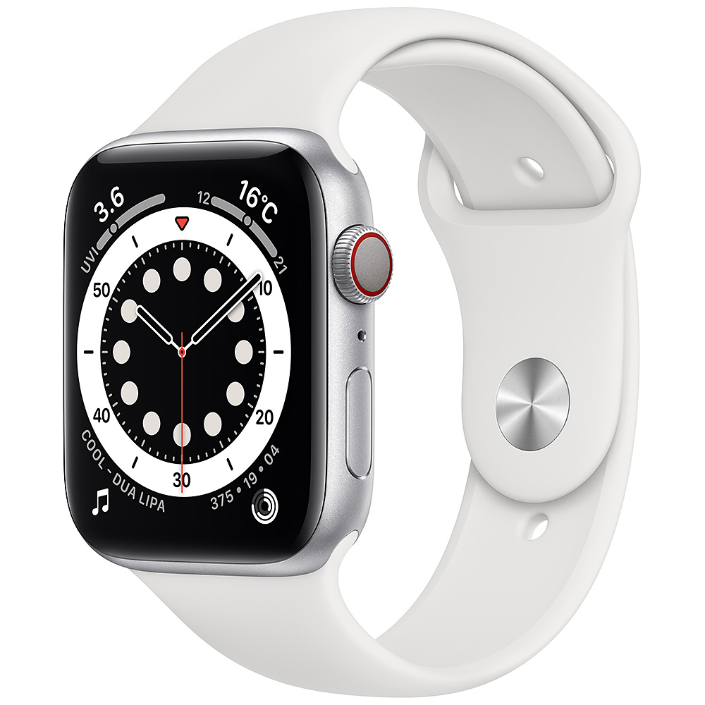 Apple Watch Series 6（GPS + Cellularモデル）- 44mmシルバー ...