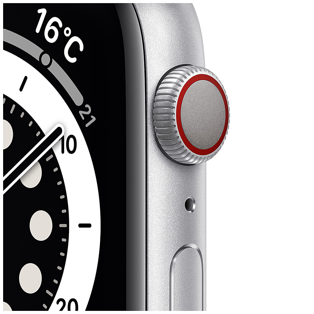 Apple Watch Series 6（GPS + Cellularモデル）- 44mmシルバー 
