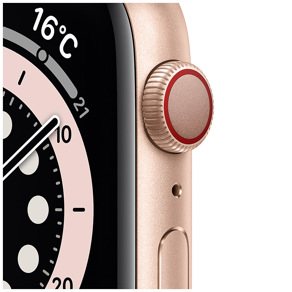 Apple Watch Series 6（GPS + Cellularモデル）- 44mmゴールドアルミニウムケースとピンクサンドスポーツバンド -  レギュラー