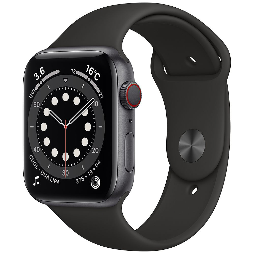 Apple Watch Series 6（GPS Cellularモデル）- 44mmスペースグレイアルミニウムケースとブラックスポーツバンド  レギュラー｜の通販はソフマップ[sofmap]