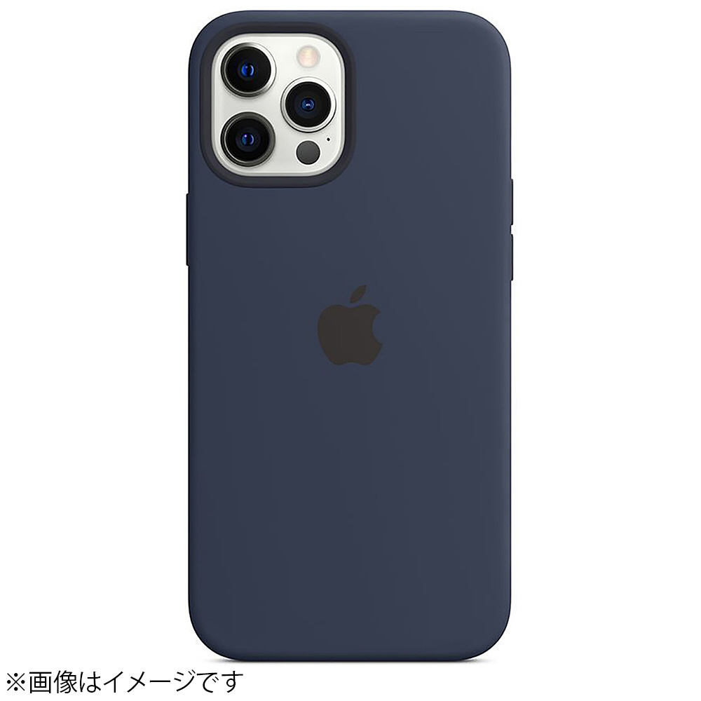 純正】MagSafe対応iPhone 12 Pro Maxシリコーンケース - ディープ