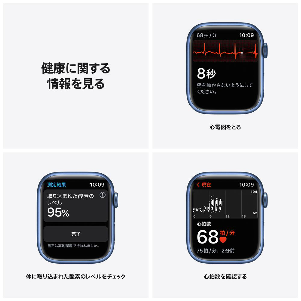 Apple Watch Series 7（GPS+Cellularモデル）- 45mmブルーアルミニウム