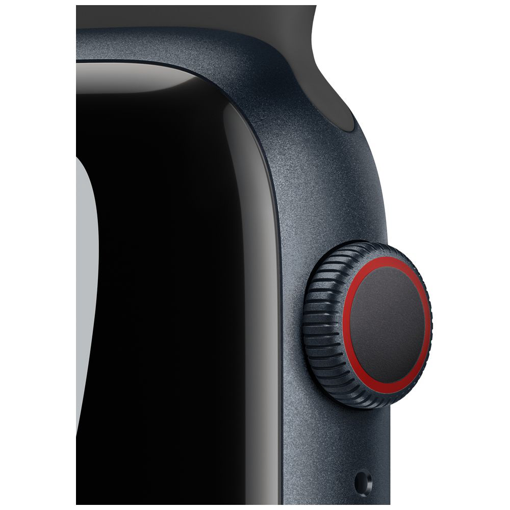 Apple Watch Nike Series 7（GPS+Cellularモデル）-  45mmミッドナイトアルミニウムケースとアンスラサイト/ブラックNikeスポーツバンド - レギュラー ミッドナイトアルミニウム MKL53J/A