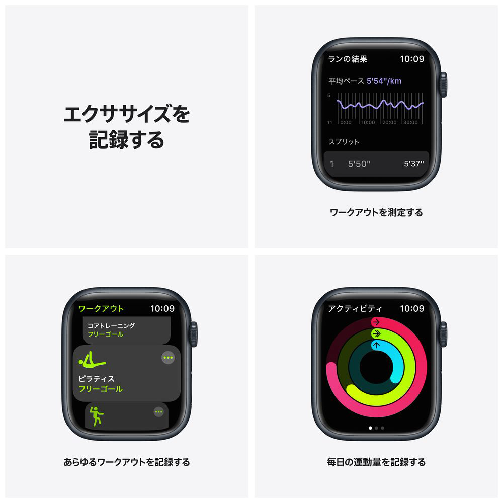 Apple Watch Nike Series 7（GPS+Cellularモデル）- 45mmミッドナイトアルミニウムケースとアンスラサイト/ブラックNikeスポーツバンド  - レギュラー ミッドナイトアルミニウム MKL53J/A｜の通販はソフマップ[sofmap]
